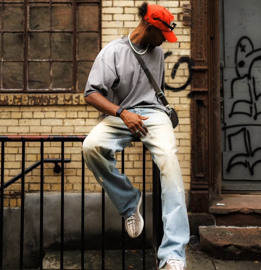 young man wearing matching sneakers and tees