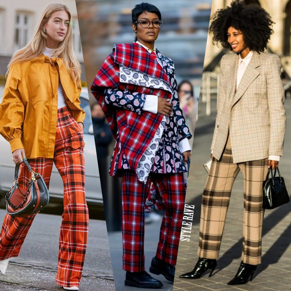 Street Elegant Plaid Contrast Turn-back Collar Outerwear